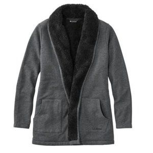 LL Bean 1912 Sherpa-Lined Sweatshirt Cardigan